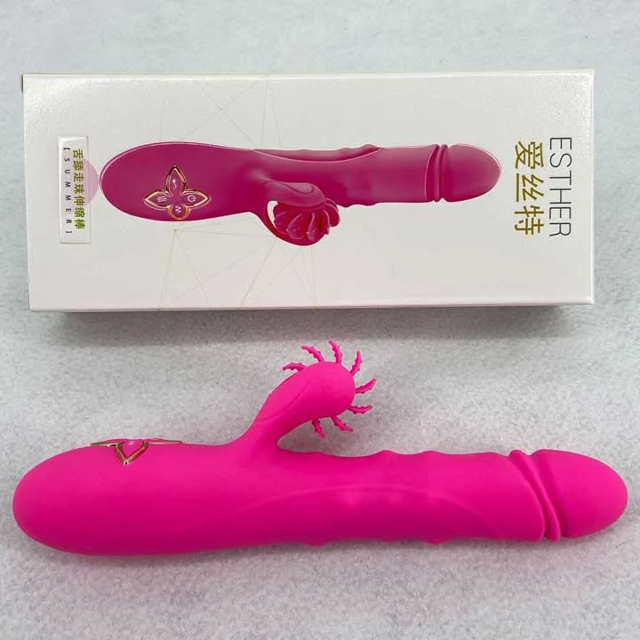 Fanala Esther Rotating Beads Rechargeable Vibrating Silicone Dildo — photo 3
