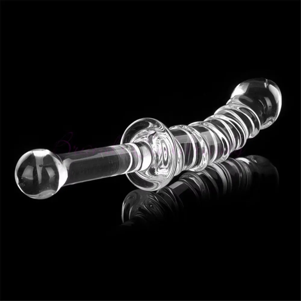 Double-Ended Glass Dildo Handheld Dual Stimulation Sensation — photo 5