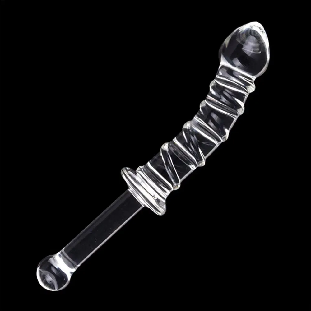 Double-Ended Glass Dildo Handheld Dual Stimulation Sensation — photo 2