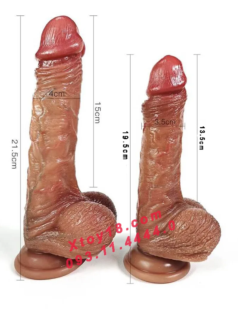 Premium 2-Tone Silicone Dildo Suction Base Super Soft Realistic Texture — photo 5
