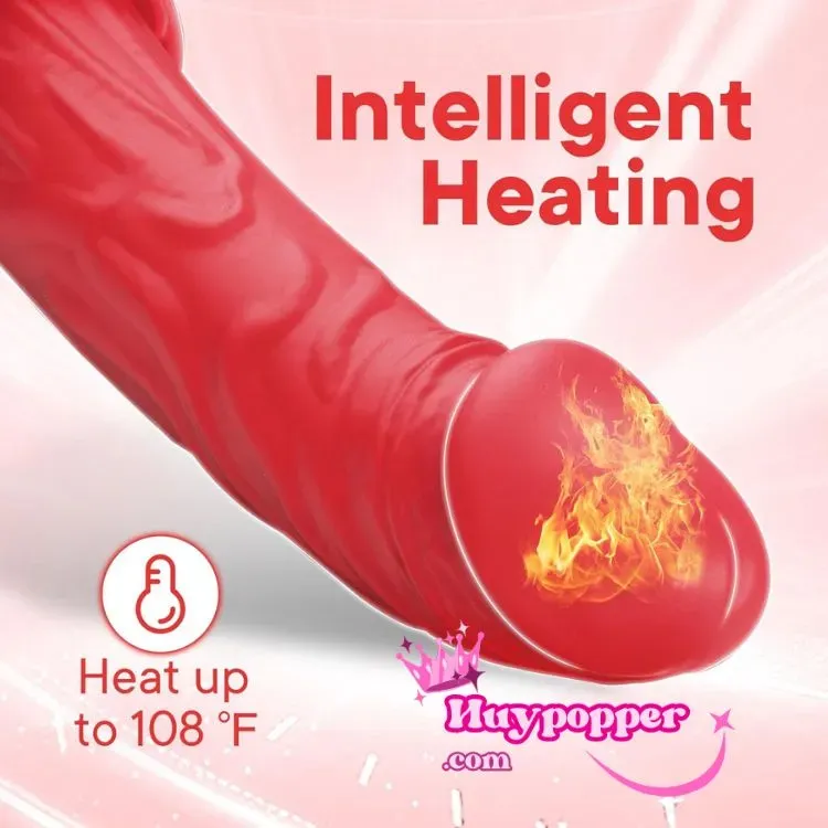 Rose Vibrating Handheld Silicone Dildo Waterproof — photo 5