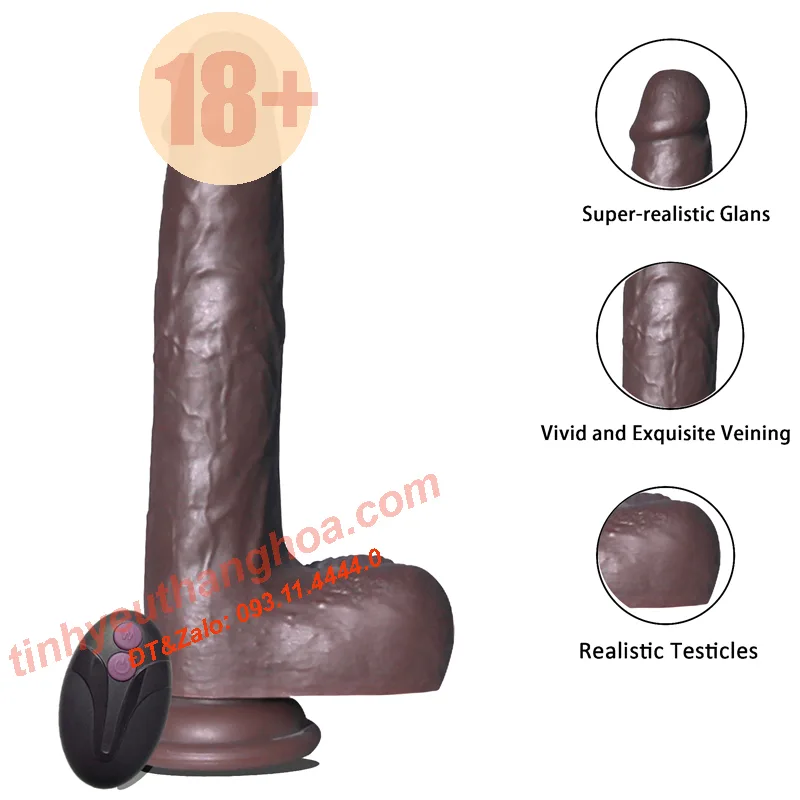 COC African Suction Vibrator Realistic Heated Dildo — photo 4