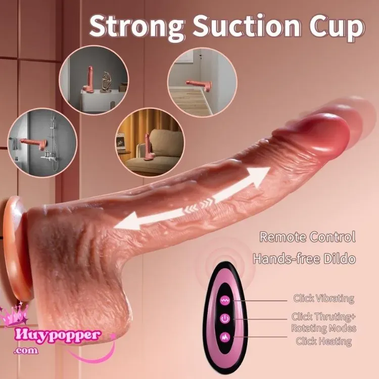 Premium Automatic Vibrating Thrusting Silicone Dildo Remote — photo 5