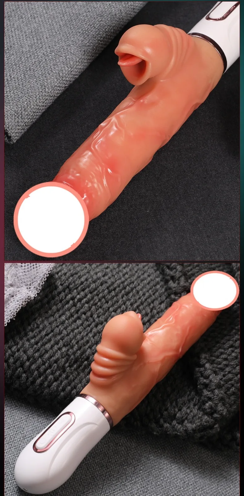 Premium Heated Vibrating Thrusting Dildo 12 Modes 28cm — photo 2