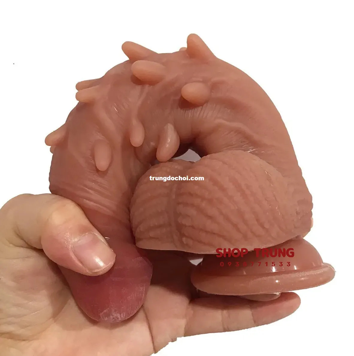 Silicone Textured Female Dildo Wall Mount Wearable — photo 4
