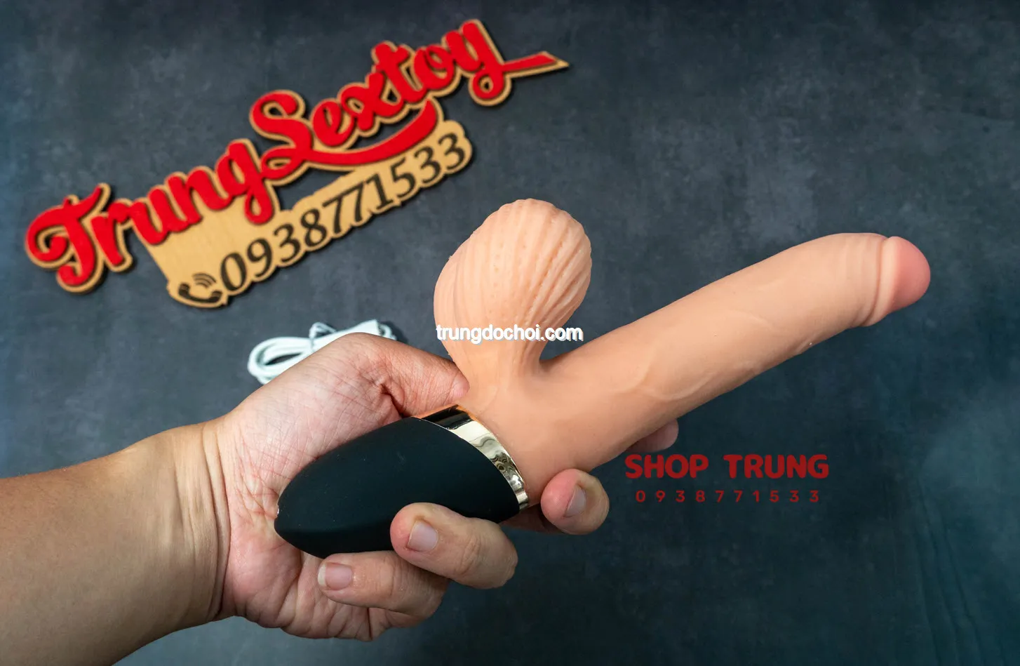 Langsha Automatic Rotating Vibrating Dildo 8 Modes Female — photo 5