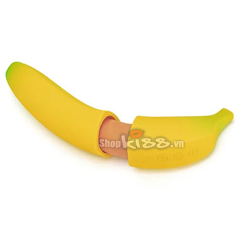 Banana Shaped Vibrating Realistic Silicone Dildo for Couples — photo 3