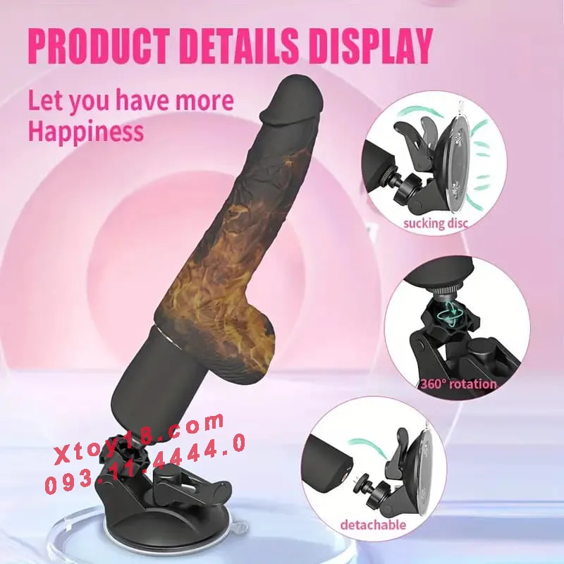 SHANDE Suction Base Multifunction Rotating Vibrating Dildo — photo 3