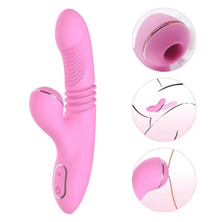 Multi Function Vibrating Thrusting Suction Heating Silicone Toy — photo 2