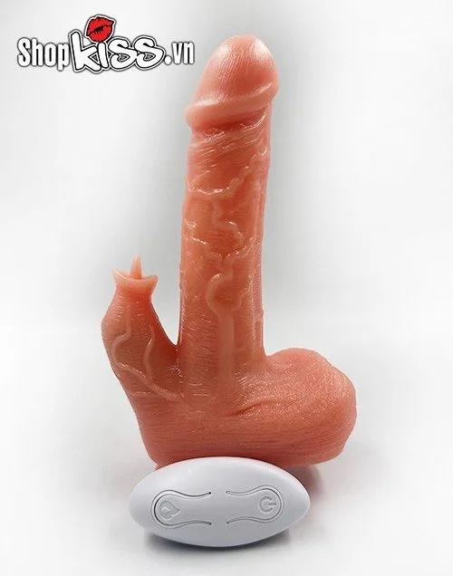Multi-Function Realistic Vibrating Tongue Dildo Silicone — photo 5