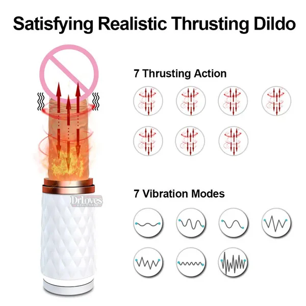 Diamond Premium Vibrating Thrusting Heating Realistic Dildo — photo 3