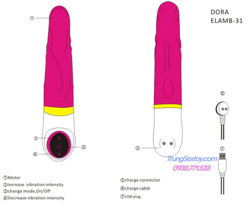 Dora Premium Soft Silicone Realistic Vibrating Dildo Easy Love — photo 3