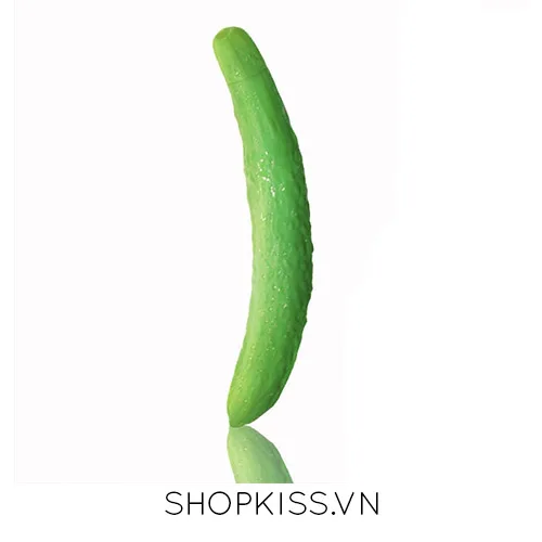 Cucumber Vibrating Dildo Soft Silicone Pleasure Toy — photo 2