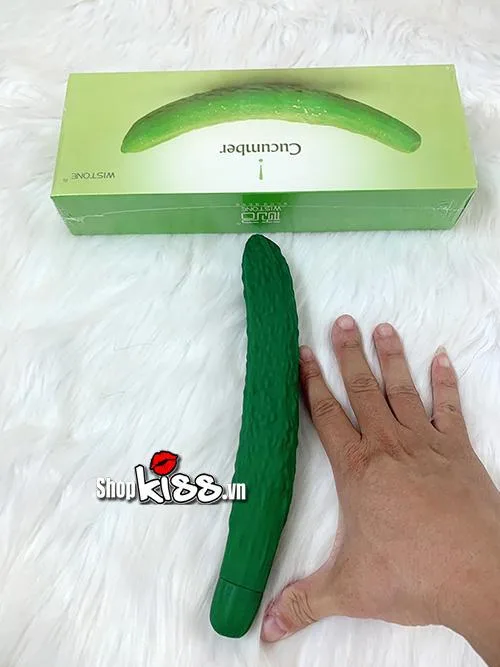 Cucumber Vibrating Dildo Soft Silicone Pleasure Toy — photo 4
