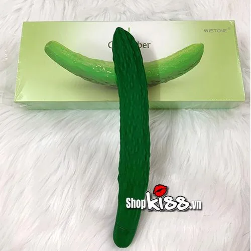 Cucumber Vibrating Dildo Soft Silicone Pleasure Toy — photo 8