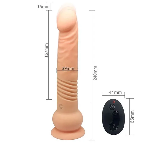 Escapade Remote Control 10 Mode Vibrating Dildo 24cm — photo 4
