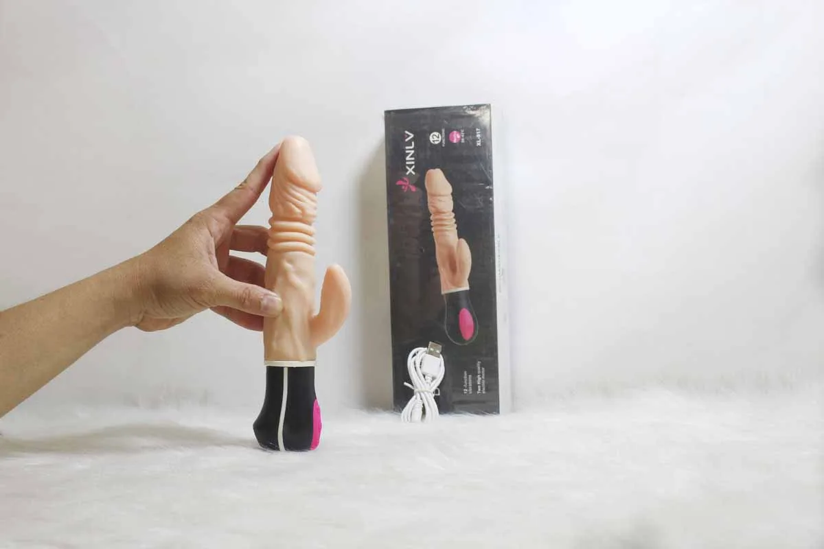 Flexible Bending Heated Vibrating Silicone Dildo Adult Toy — photo 4