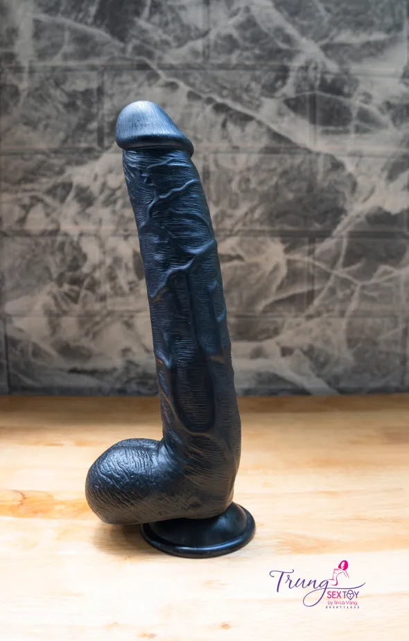 20*4cm Black Wall-Mounted Realistic Flexible Silicone Dildo — photo 4
