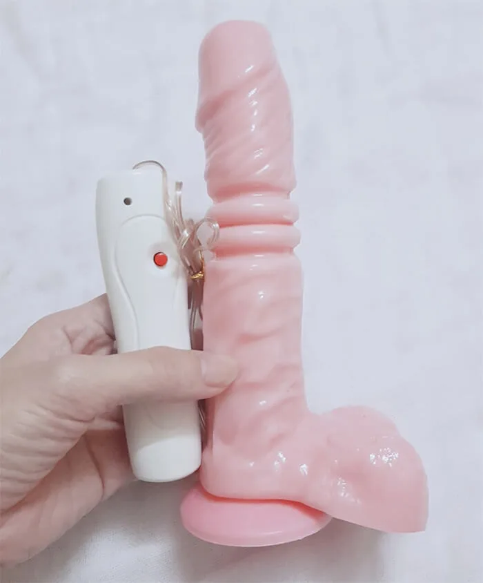 King DV 49 Wall Mounted Thrusting Silicone Dildo with Vibration — photo 5