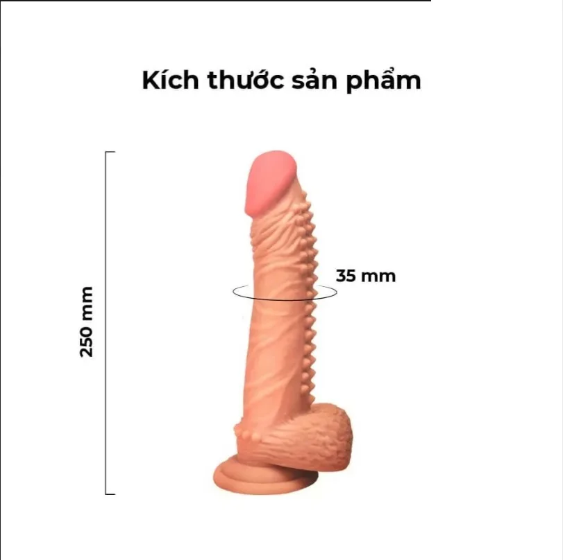 Soft Beaded Wall Mount Dildo 23x4cm TPE G-Spot Massager — photo 3