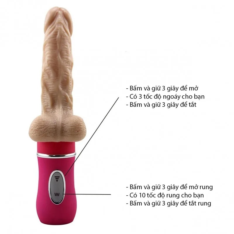 Heated Realistic Ailighter Vibrating Dildo Adult Couple Toy — photo 3