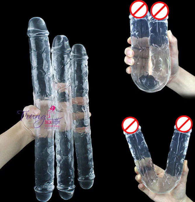 Double-Ended Dildo for Lesbian Couples Soft TPE in 4 Colors — photo 5