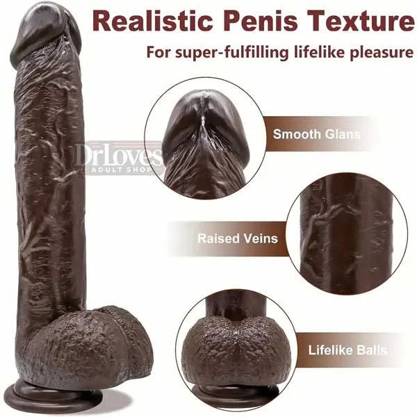 OEM Hercules Extra-Large Black Silicone Realistic Textured Toy — photo 2
