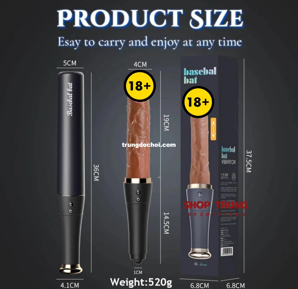 Baseball Bat Shaped 10 Modes Vibrating Thrusting Ultimate Toy — photo 2