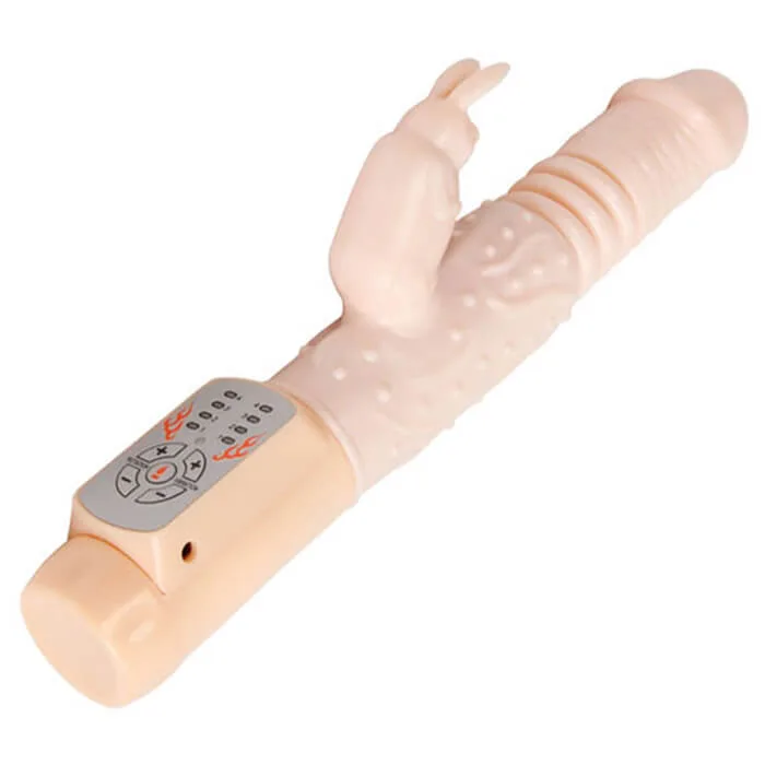 Hot Bunny 12 Mode Thrusting Heated Rabbit Vibrator Feminine Toy — photo 2