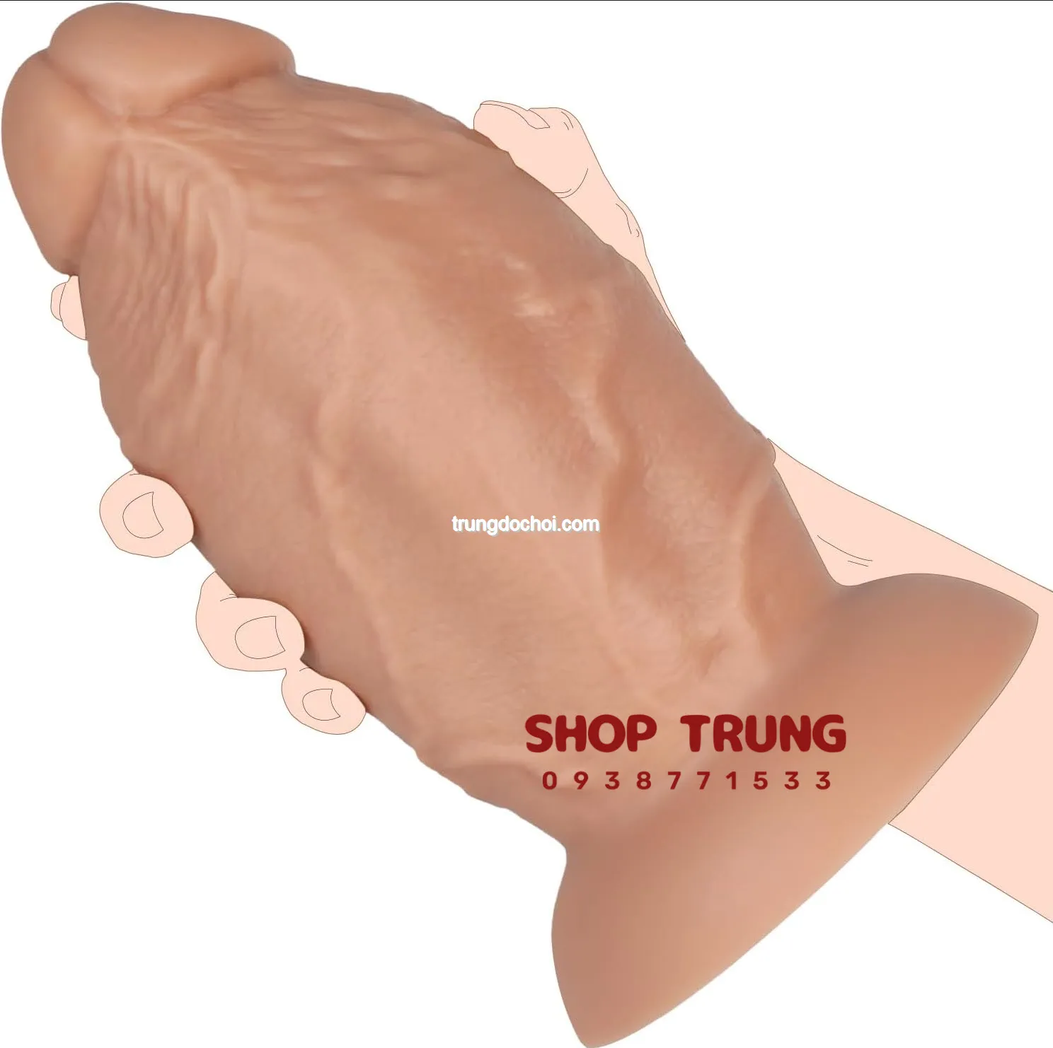 Giant Realistic Soft Dildo Double Size Pleasure Toy — photo 6