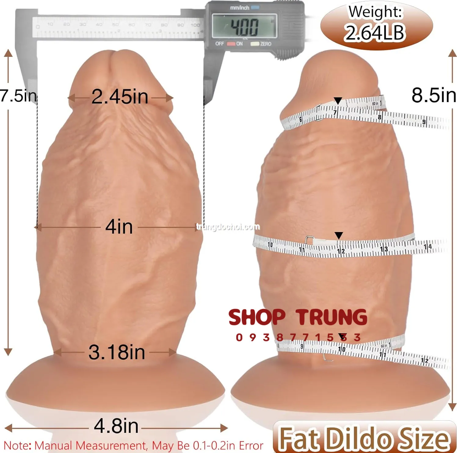 Giant Realistic Soft Dildo Double Size Pleasure Toy — photo 3