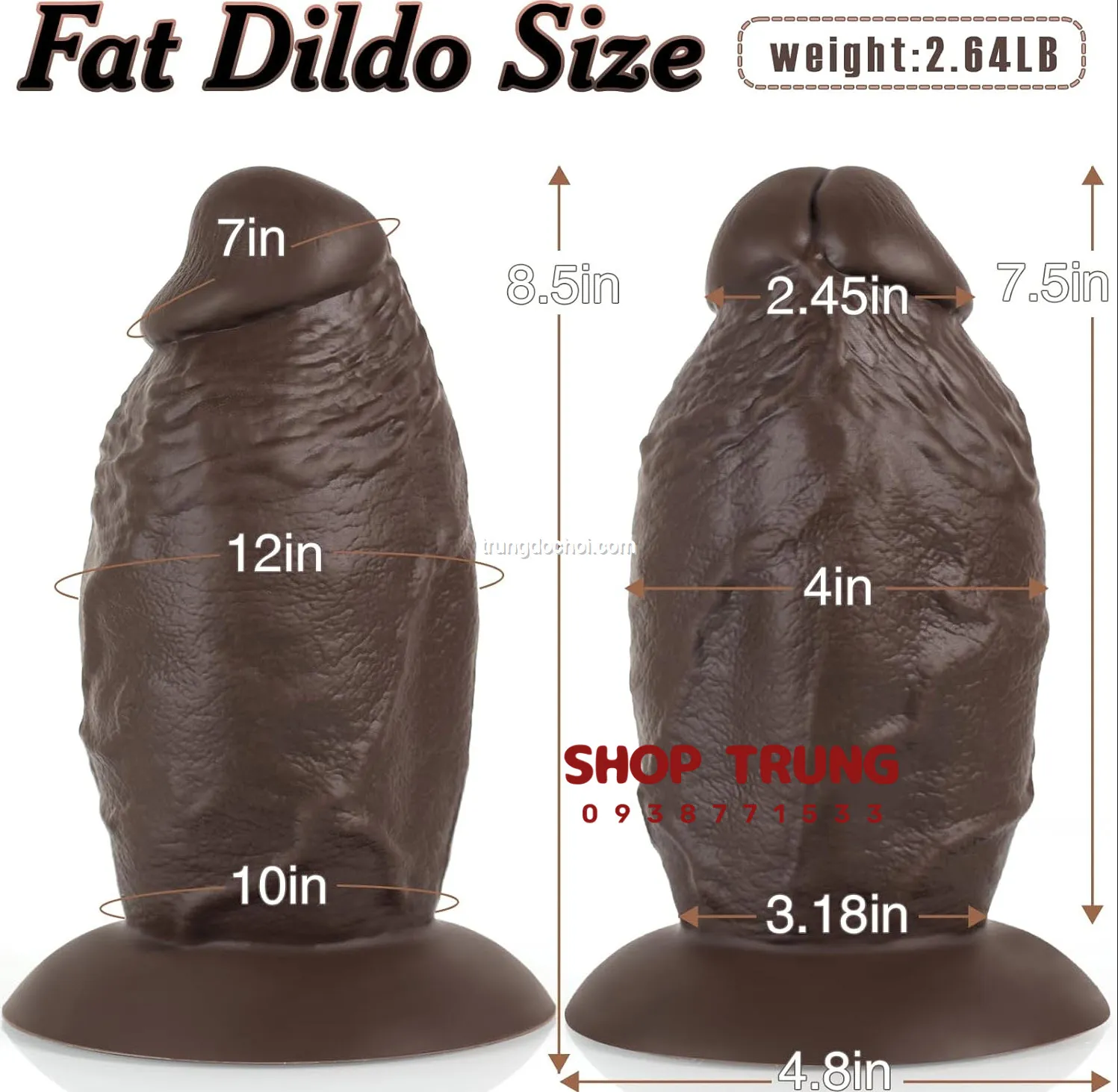 Giant Realistic Soft Dildo Double Size Pleasure Toy — photo 4