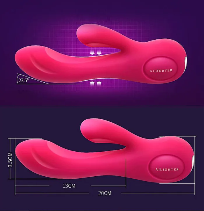 Ailighter G-Spot Vibrating Silicone Dildo USB Rechargeable — photo 3