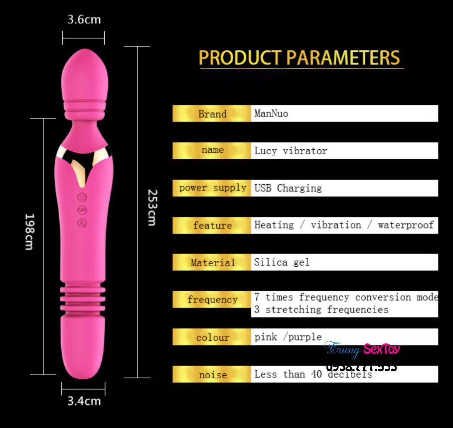 Manmuo Double-Ended Thrusting & Vibrating Dildo — photo 5