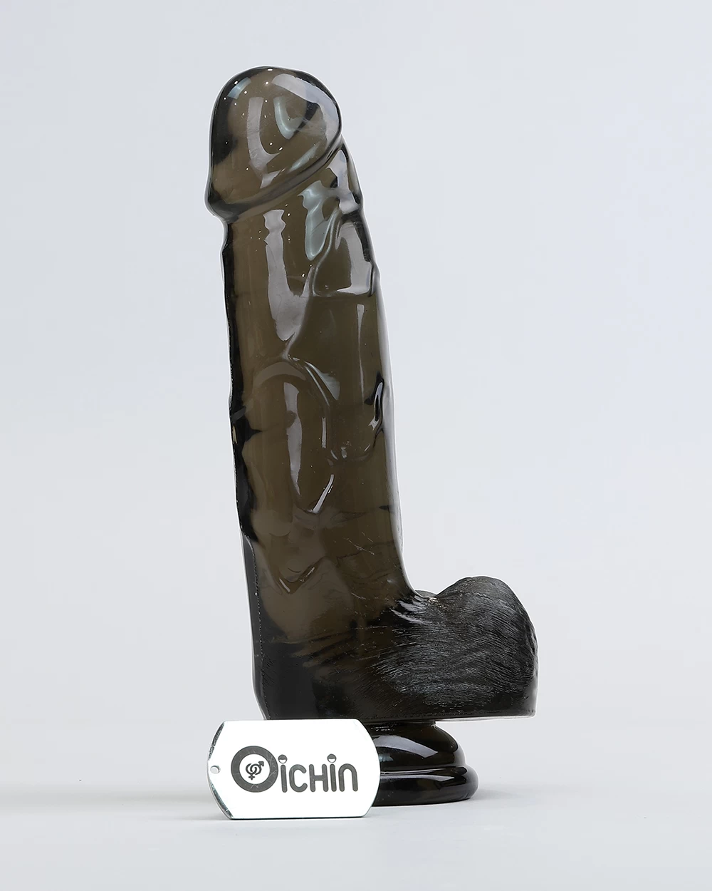 Black Silicone Wall-Mount Realistic Dildo Soft Flexible Size — photo 6