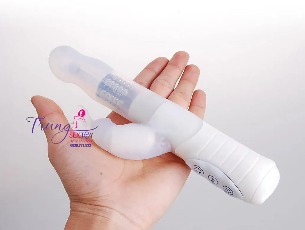 White Rotating Vibrating Realistic G-Spot Stimulator — photo 3