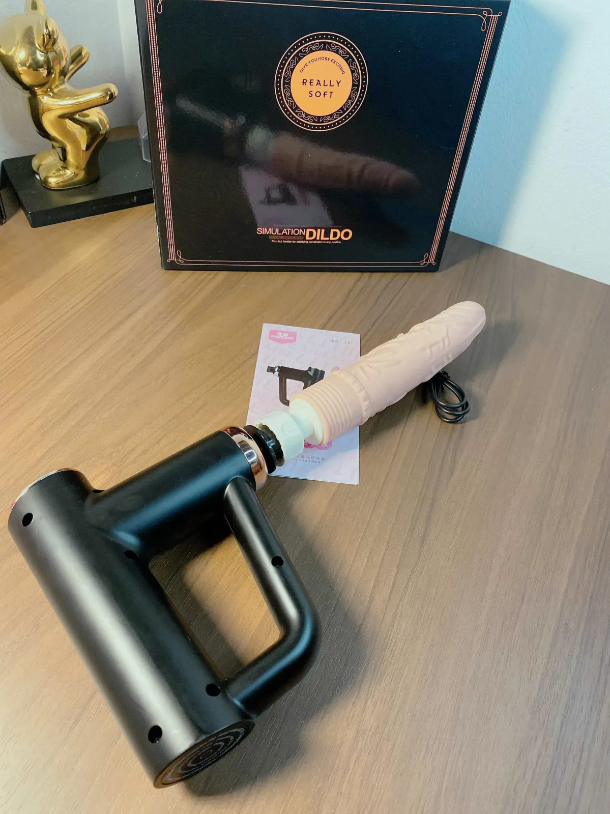 Drill Style Vibrating Automatic Thrust Silicone Dildo — photo 2