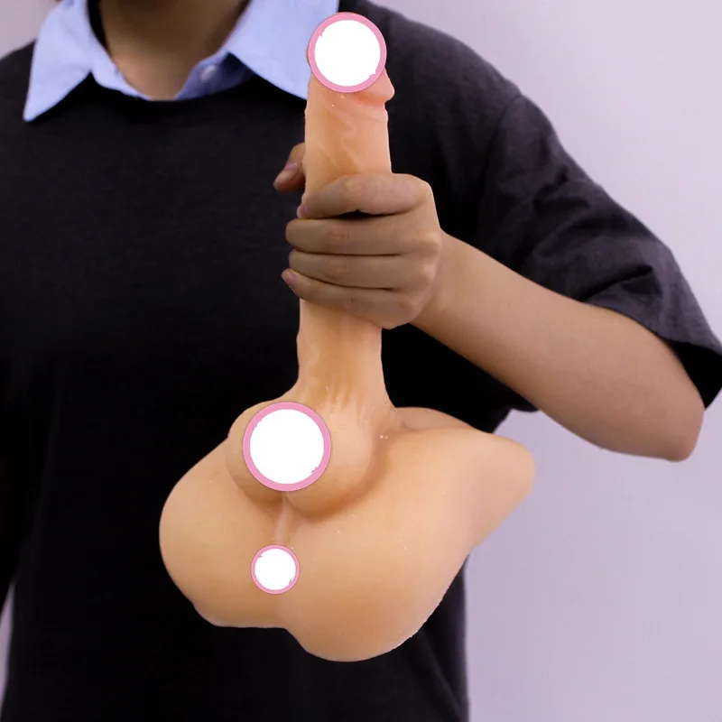 Realistic Solid Silicone Soft Vibrating Dildo — photo 5
