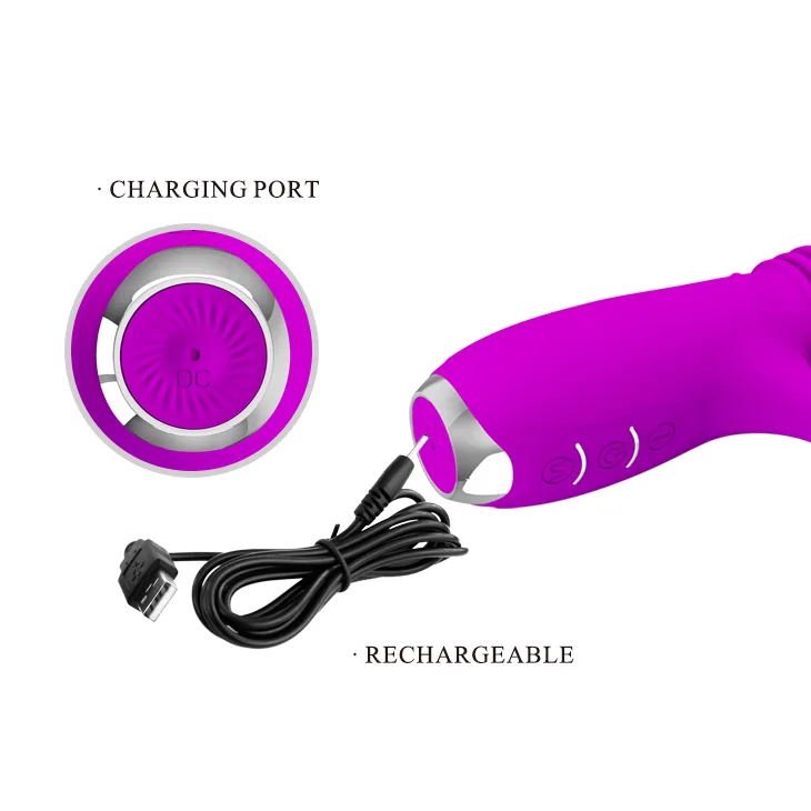 Mini Vibrating Thrusting Dildo G-Spot Clitoral Toy — photo 5