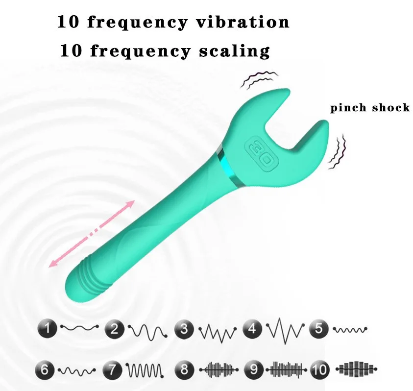 Rockchip 10-Mode Vibrating Thrusting Wrench Dildo — photo 3