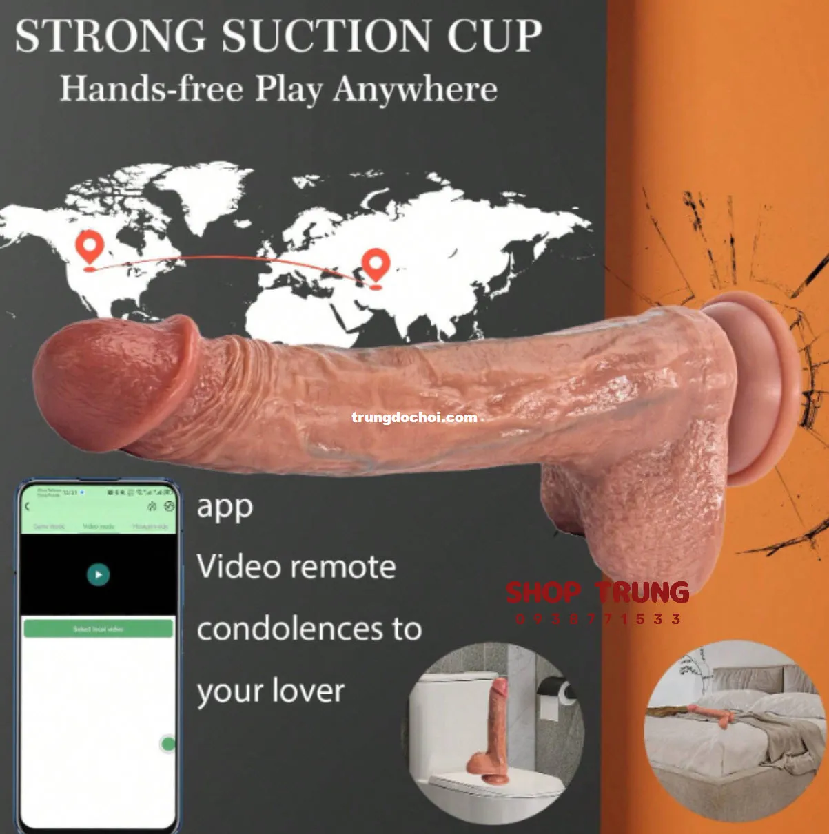 App-Controlled 10-Mode Realistic Thrusting Vibrating Dildo — photo 6
