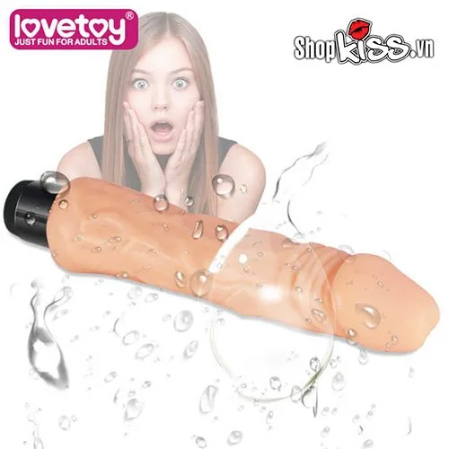Real Feel Vibrating Dildo Soft Ribbed Waterproof — photo 5