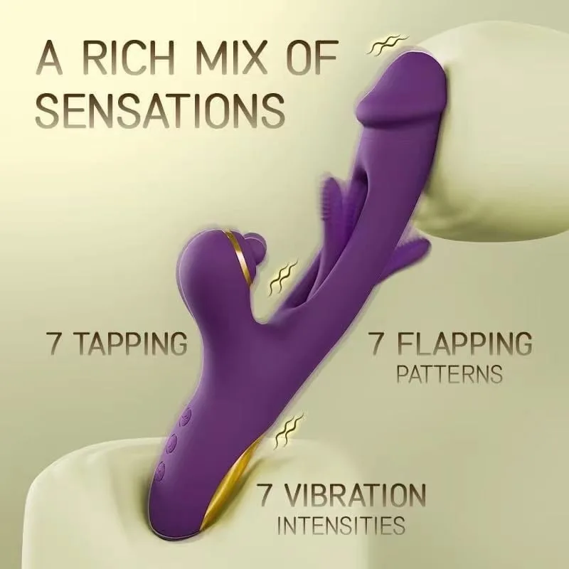 G-Spot Licking Tongue Vibrating Dildo 25cm Silicone — photo 4
