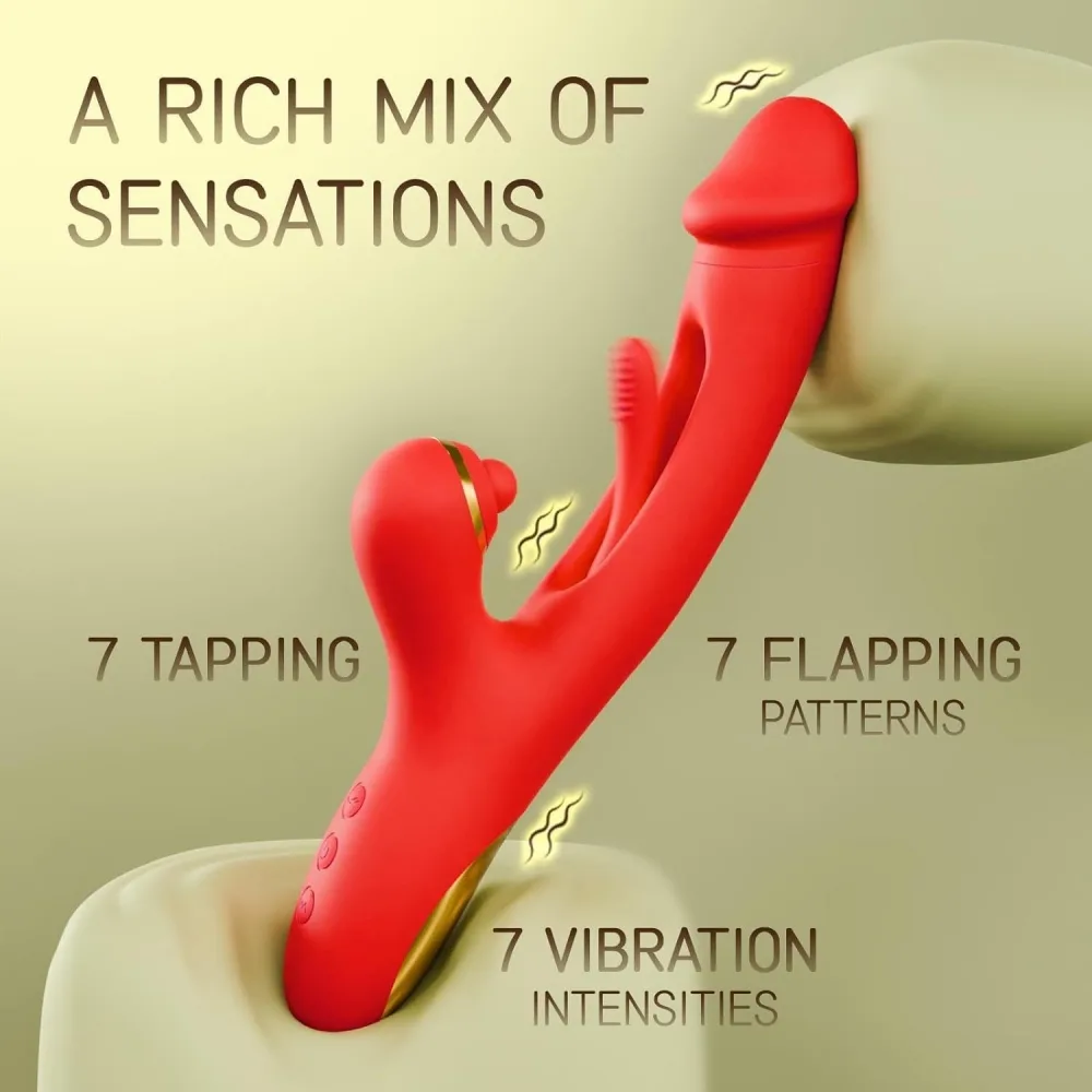 G-Spot Licking Tongue Vibrating Dildo 25cm Silicone — photo 5