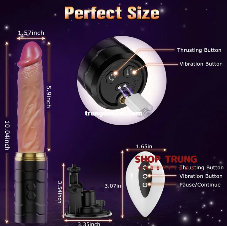 Remote Control 7 Modes Stroking Vibrating Realistic Dildo — photo 6