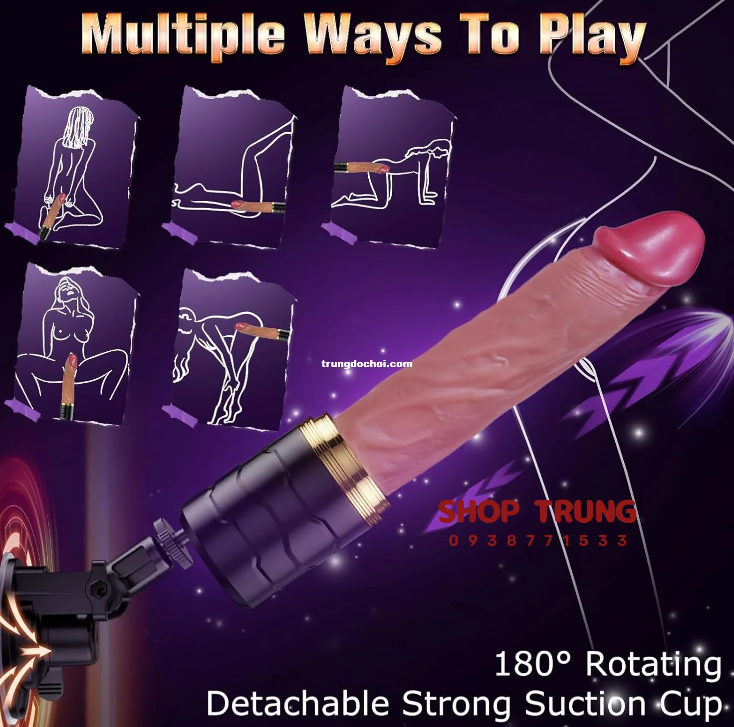 Remote Control 7 Modes Stroking Vibrating Realistic Dildo — photo 7