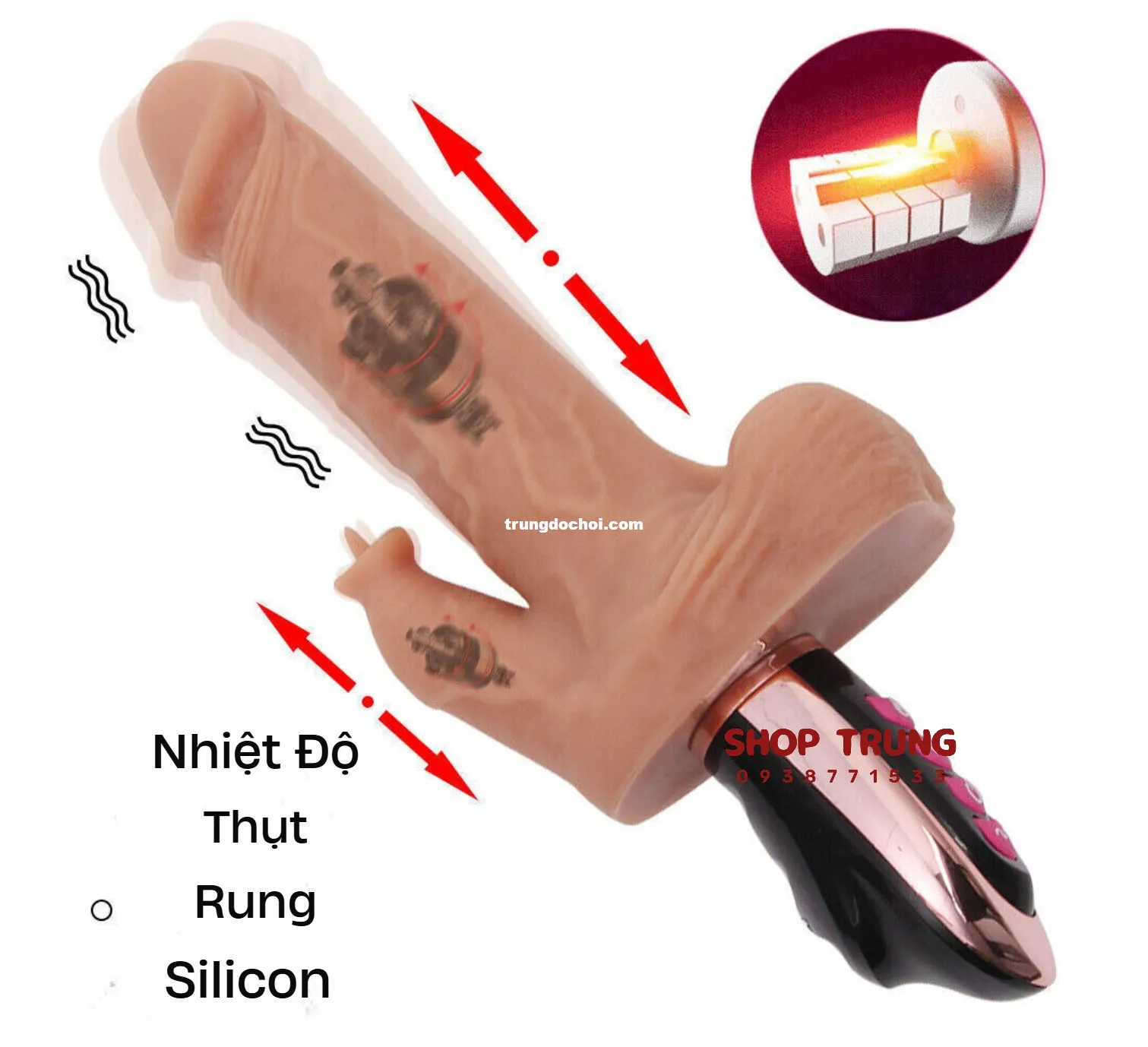 7-Mode Vibrating Thrusting Silicone Male Masturbator Toy — photo 2