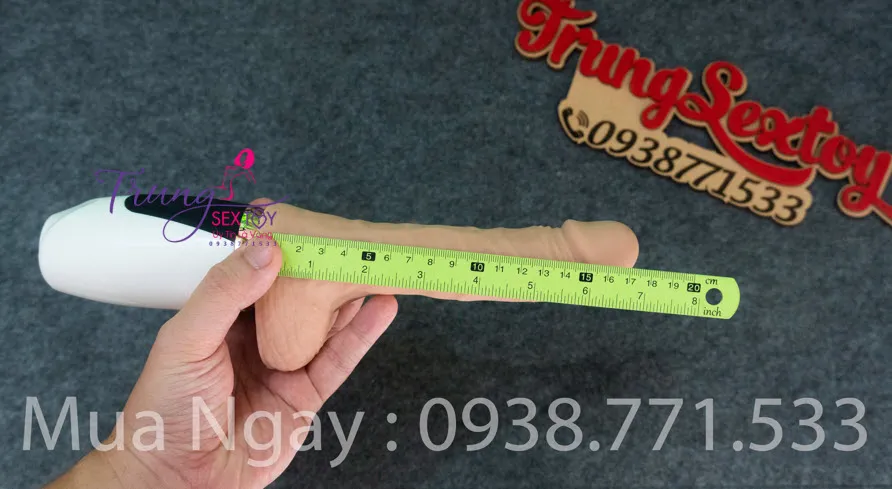 Realistic Soft Handheld Rechargeable Vibrating Dildo — photo 5