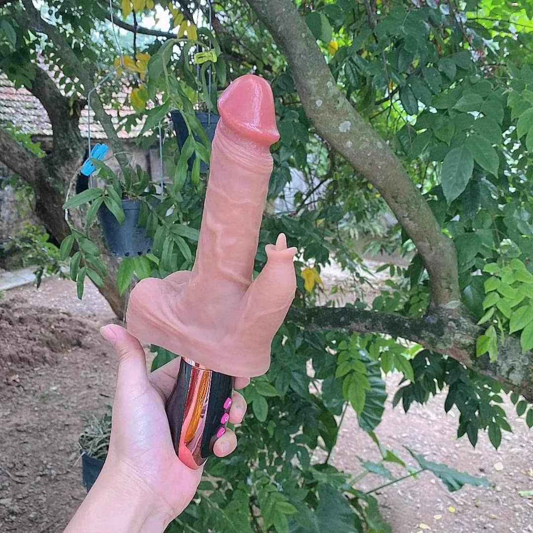 Advanced heating vibrating licking handheld dildo silicone ABS — photo 3