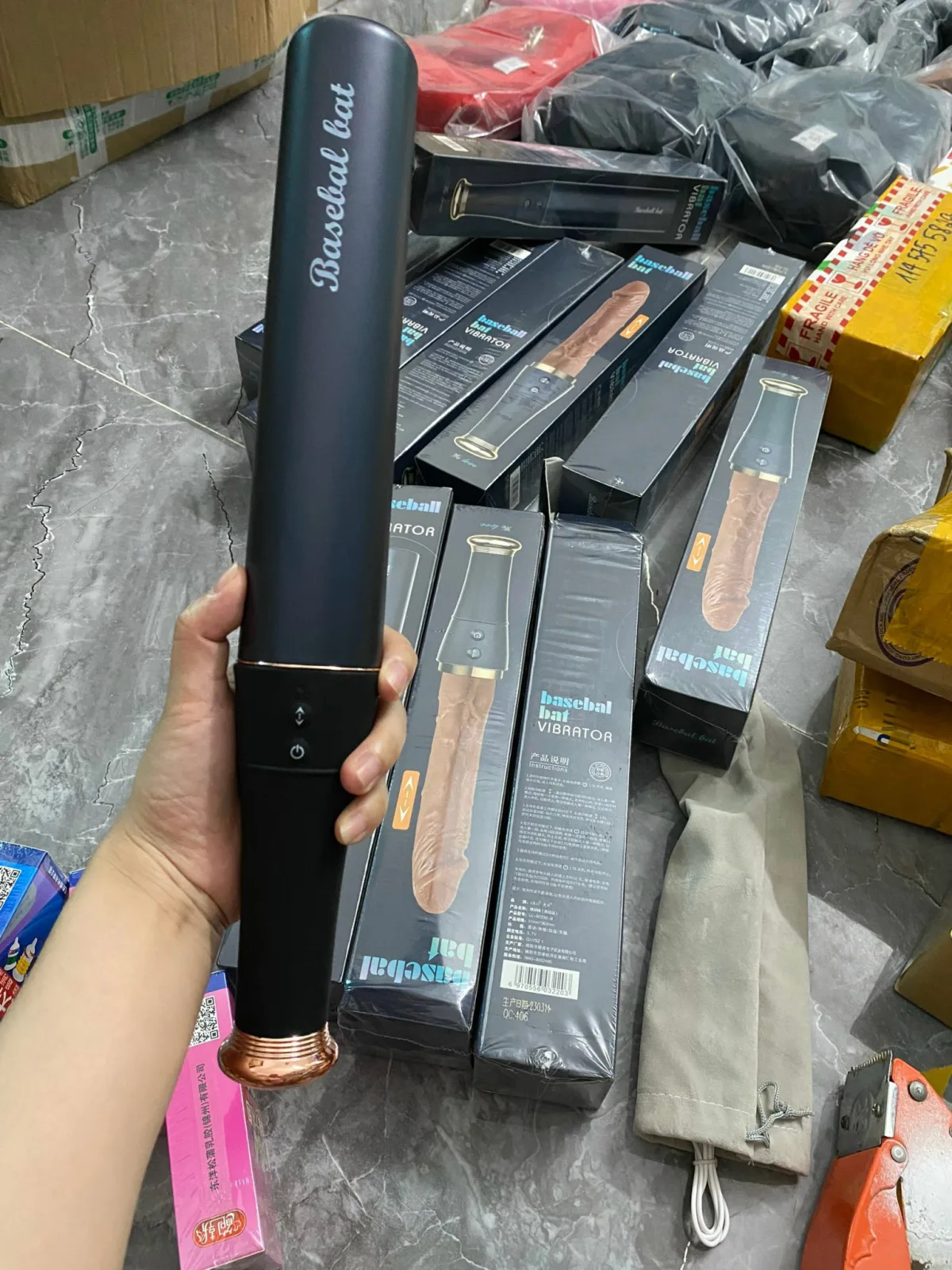 Baseball Bat Vibrator Thrusting Licking Discreet Toy — photo 2